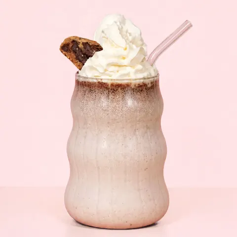 Cookies Milkshake at WEPE, Pererenan, Bali. Chocolate milkshake topped with a piece of MUST cookie