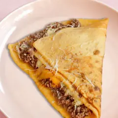 Cheddar Minced Beef crêpe at WEPE, Pererenan, Bali