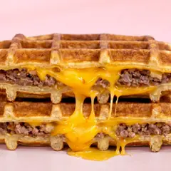 Cheddar Minced Beef waffle at WEPE, Pererenan, Bali