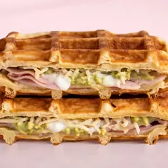 Creamy Avocado Chicken waffle at WEPE, Pererenan, Bali